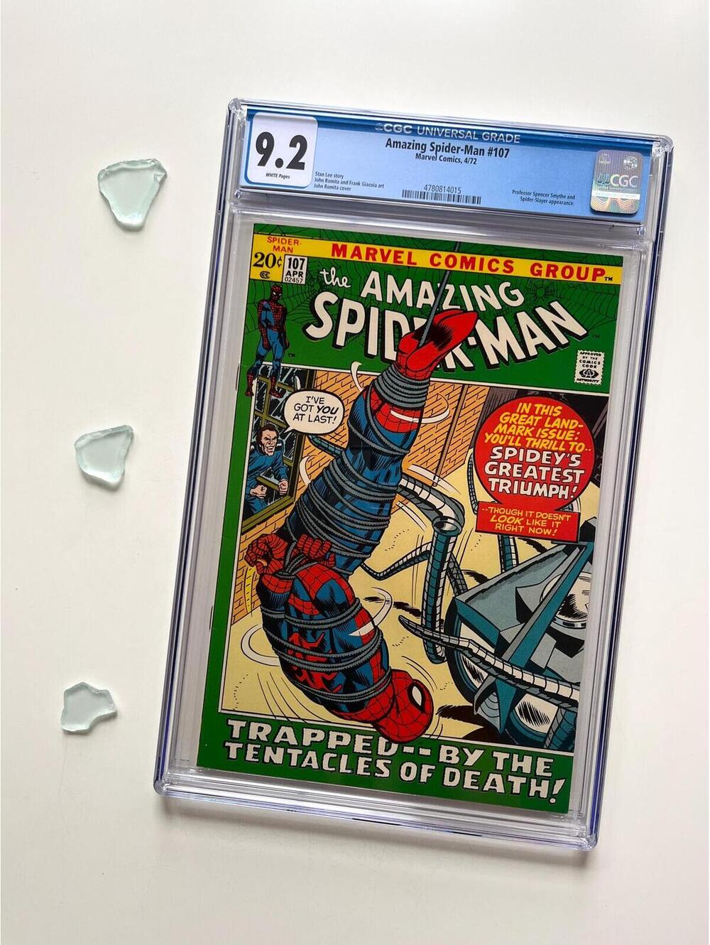Amazing Spider-Man #107 (1972) CGC 9.2 Graded Comic | Spider-Slayer | Romita